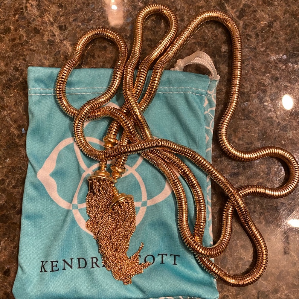 Kendra Scott Bronze Lariat Necklace